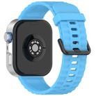 For Huawei Watch Fit4 Pro / Fit4 / Fit3 Quick Release Black Buckle Silicone Watch Band(Sky Blue) - 2