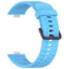 For Huawei Watch Fit4 Pro / Fit4 / Fit3 Quick Release Black Buckle Silicone Watch Band(Sky Blue) - 3