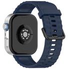 For Huawei Watch Fit4 Pro / Fit4 / Fit3 Quick Release Black Buckle Silicone Watch Band(Midnight Blue) - 2
