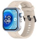 For Huawei Watch Fit4 Pro / Fit4 / Fit3 Quick Release Black Buckle Silicone Watch Band(Lvory White) - 1
