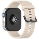 For Huawei Watch Fit4 Pro / Fit4 / Fit3 Quick Release Black Buckle Silicone Watch Band(Lvory White) - 2