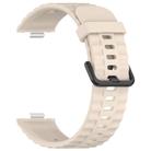 For Huawei Watch Fit4 Pro / Fit4 / Fit3 Quick Release Black Buckle Silicone Watch Band(Lvory White) - 3