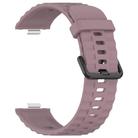 For Huawei Watch Fit4 Pro / Fit4 / Fit3 Quick Release Black Buckle Silicone Watch Band(New Plum) - 3