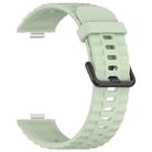 For Huawei Watch Fit4 Pro / Fit4 / Fit3 Quick Release Black Buckle Silicone Watch Band(Field Green) - 3