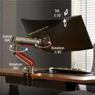NORTH BAYOU L60 RGB Light Desk Mount Bracket 32-60 Inch Gaming Monitor Arm Stand - 3