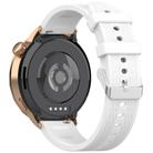 18mm Rhombus Texture Quick Release Buckle Silicone Watch Band(White) - 2