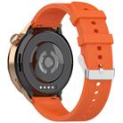 18mm Rhombus Texture Quick Release Buckle Silicone Watch Band(Orange) - 2