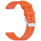 18mm Rhombus Texture Quick Release Buckle Silicone Watch Band(Orange) - 3