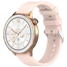 18mm Rhombus Texture Quick Release Buckle Silicone Watch Band(Light Pink) - 1