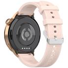18mm Rhombus Texture Quick Release Buckle Silicone Watch Band(Light Pink) - 2