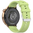 18mm Rhombus Texture Quick Release Buckle Silicone Watch Band(Lime) - 2