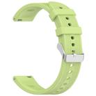 18mm Rhombus Texture Quick Release Buckle Silicone Watch Band(Lime) - 3