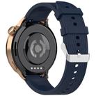 18mm Rhombus Texture Quick Release Buckle Silicone Watch Band(Ink Blue) - 2
