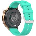 18mm Rhombus Texture Quick Release Buckle Silicone Watch Band(Teal Green) - 2