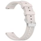 18mm Rhombus Texture Quick Release Buckle Silicone Watch Band(Starlight) - 3