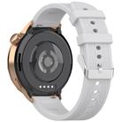 18mm Rhombus Texture Quick Release Buckle Silicone Watch Band(Grey) - 2