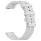 18mm Rhombus Texture Quick Release Buckle Silicone Watch Band(Grey) - 3
