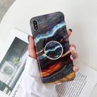 For iPhone XS Max Marble Anti-drop TPU Protection Back Cover with Folding Holder(Z27) - 1