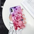 For iPhone XS Max Marble Anti-drop TPU Protection Back Cover with Folding Holder(Z11) - 1