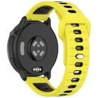 20mm Two Color Reverse Buckle Striped Silicone Watch Band(Yellow Black) - 2