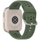 For Amazfit Bip 6 Quick Release Buckle Silicone Watch Band(Dark Green) - 2