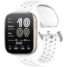 For Amazfit Bip 6 Quick Release Buckle Silicone Watch Band(White) - 1