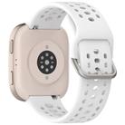 For Amazfit Bip 6 Quick Release Buckle Silicone Watch Band(White) - 2