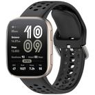 For Amazfit Bip 6 Quick Release Buckle Silicone Watch Band(Black) - 1