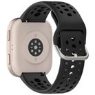 For Amazfit Bip 6 Quick Release Buckle Silicone Watch Band(Black) - 2