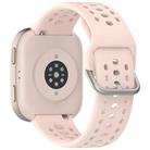 For Amazfit Bip 6 Quick Release Buckle Silicone Watch Band(Light Pink) - 2