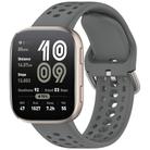 For Amazfit Bip 6 Quick Release Buckle Silicone Watch Band(Space Grey) - 1