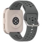 For Amazfit Bip 6 Quick Release Buckle Silicone Watch Band(Space Grey) - 2