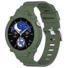 For vivo Watch 5 / Watch 3 Watch Case Integrated Silicone Watch Band(Dark Green) - 1