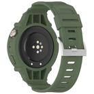 For vivo Watch 5 / Watch 3 Watch Case Integrated Silicone Watch Band(Dark Green) - 2