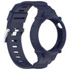 For vivo Watch 5 / Watch 3 Watch Case Integrated Silicone Watch Band(Navy Blue) - 3