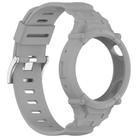 For vivo Watch 5 / Watch 3 Watch Case Integrated Silicone Watch Band(Gray) - 3