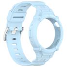 For vivo Watch 5 / Watch 3 Watch Case Integrated Silicone Watch Band(Blue) - 3