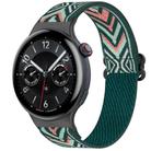 For vivo Watch 5 Ethnic Style Elastic Nylon Braided Watch Band(Green Arrow) - 1