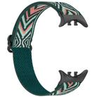 For vivo Watch 5 Ethnic Style Elastic Nylon Braided Watch Band(Green Arrow) - 3