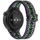 For vivo Watch 5 Ethnic Style Elastic Nylon Braided Watch Band(Green Purple) - 2