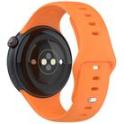 For vivo Watch 5 Solid Color Reverse Buckle Silicone Watch Band(Orange) - 2