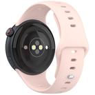 For vivo Watch 5 Solid Color Reverse Buckle Silicone Watch Band(Pink) - 2