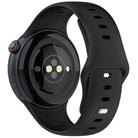 For vivo Watch 5 Solid Color Reverse Buckle Silicone Watch Band(Black) - 2