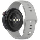 For vivo Watch 5 Solid Color Reverse Buckle Silicone Watch Band(Gray) - 2