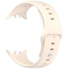 For vivo Watch 5 Solid Color Reverse Buckle Silicone Watch Band(Starlight) - 3