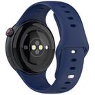 For vivo Watch 5 Solid Color Reverse Buckle Silicone Watch Band(Dark Blue) - 2