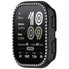 For Amazfit Bip 6 Single Row Diamond Half Coverage Hollow TPU Watch Protective Case(Black) - 2