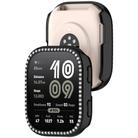 For Amazfit Bip 6 Single Row Diamond Half Coverage Hollow TPU Watch Protective Case(Black) - 3