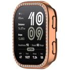 For Amazfit Bip 6 Single Row Diamond Half Coverage Hollow TPU Watch Protective Case(Rose Gold) - 2