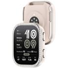 For Amazfit Bip 6 Single Row Diamond Half Coverage Hollow TPU Watch Protective Case(Starlight) - 3